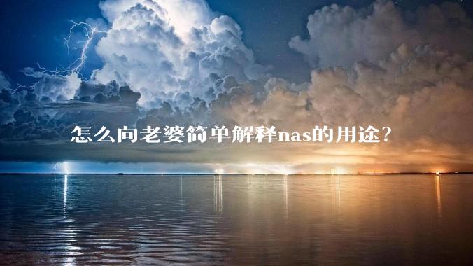 怎么向老婆简单解释nas的用途？