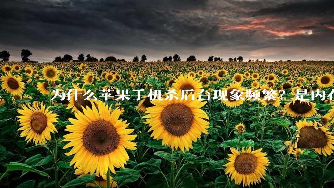 为什么苹果手机杀后台现象频繁？是内存不够、后台管理严格还是其他原因呢？